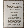 Schablone " Wahrer Reichtum..."