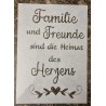 Schablone " Familie und Freunde..."