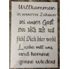 Schablone " Willkommen in unserem Zuhause..."