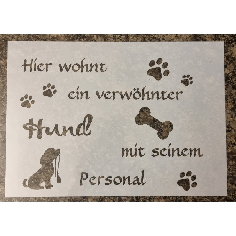 Schablone " Hier wohnt..."
