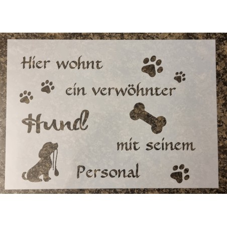 Schablone " Hier wohnt..."