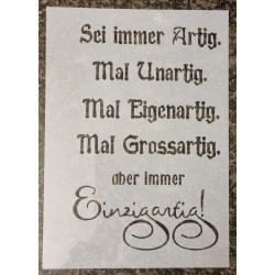 Schablone " Sei immer Artig..."