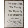 Schablone " Sei immer Artig..."
