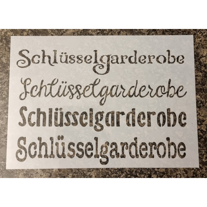 Schablone Schlüsselgarderobe