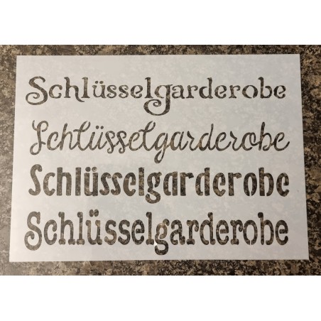 Schablone Schlüsselgarderobe