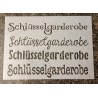 Schablone Schlüsselgarderobe