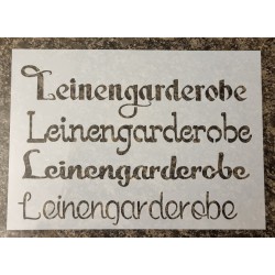 Schablone Leinengarderobe