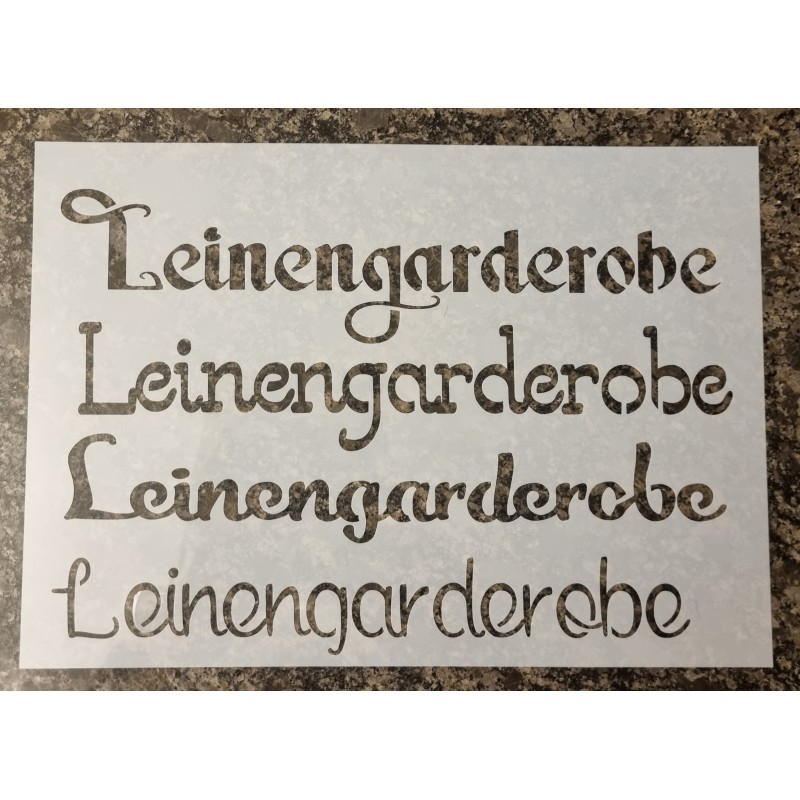Schablone Leinengarderobe