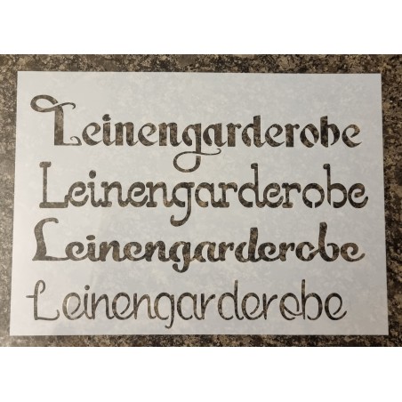 Schablone Leinengarderobe