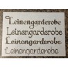 Schablone Leinengarderobe