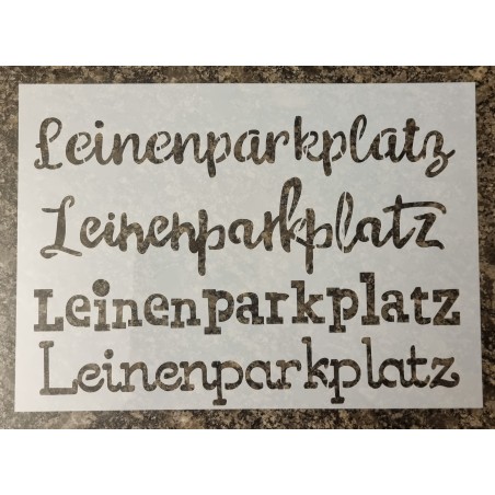 Schablone Leinenparkplatz