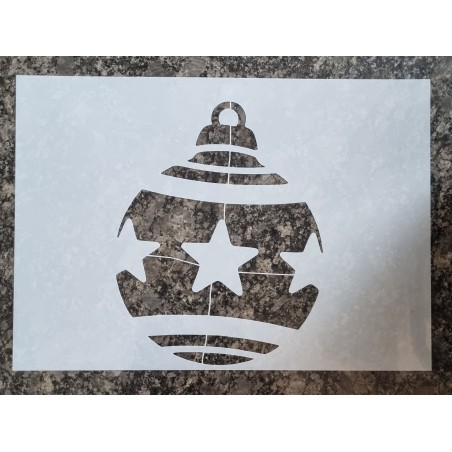 Schablone Weihnachtskugel Stern