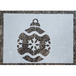 Schablone Weihnachtskugel Schneeflocke