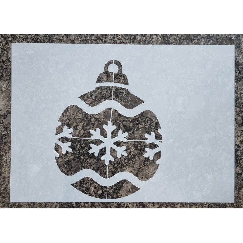 Schablone Weihnachtskugel Schneeflocke