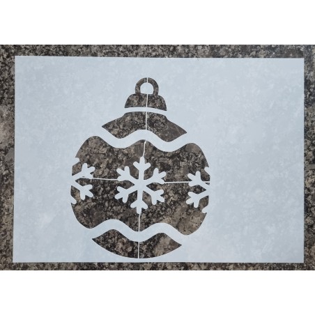 Schablone Weihnachtskugel Schneeflocke