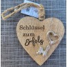 Holz Herz natur  " Schlüssel zum Erfolg "