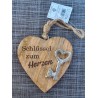 Holz Herz natur  " Schlüssel zum Herzen "