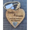 Holz Herz natur  " Familie und Freunde...."