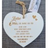 Holz Herz weiss  " Liebe Oma..."