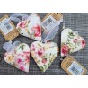 Metall Herz Blumenmuster