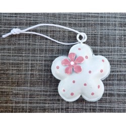 Metall Blume weiss