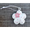 Metall Blume weiss
