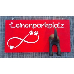 Leinenparkplatz rot