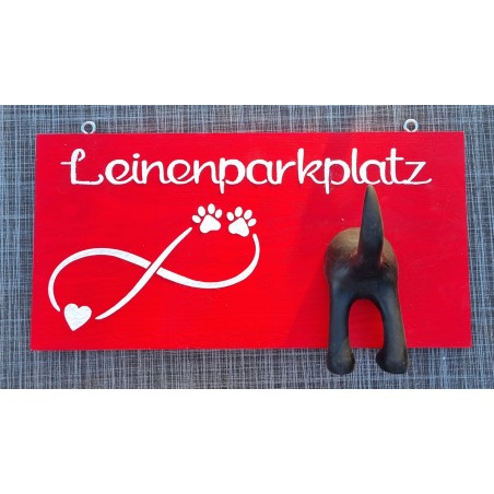 Leinenparkplatz rot