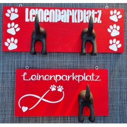 Leinenparkplatz rot