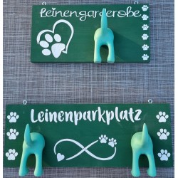 Leinengarderobe grün