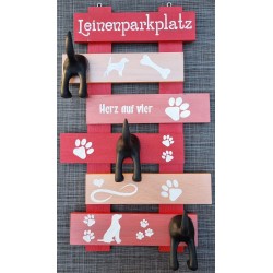 Leinenparkplatz rot/ lachs/ coralle