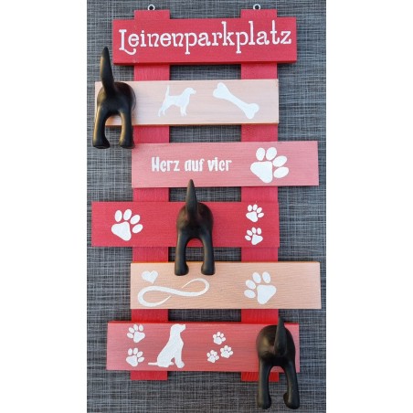 Leinenparkplatz rot/ lachs/ coralle