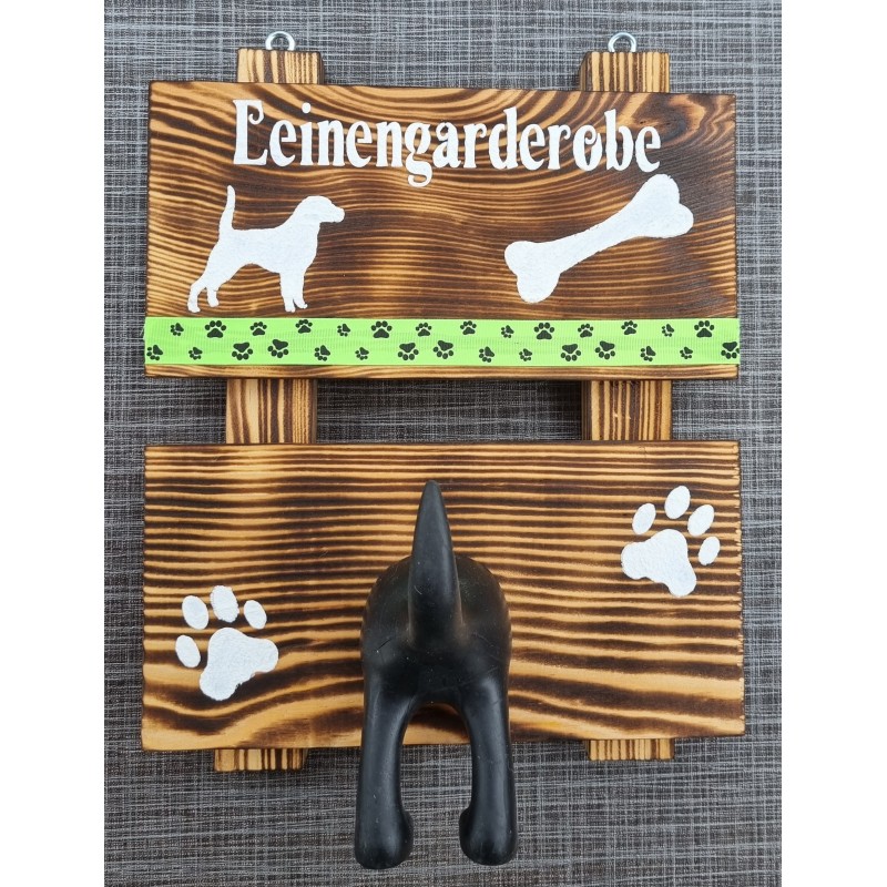 Leinengarderobe hellgrün geflammt