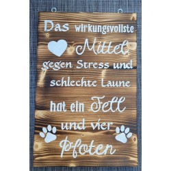 Schild geflammt  " Das wirkungsvollste Mittel..."