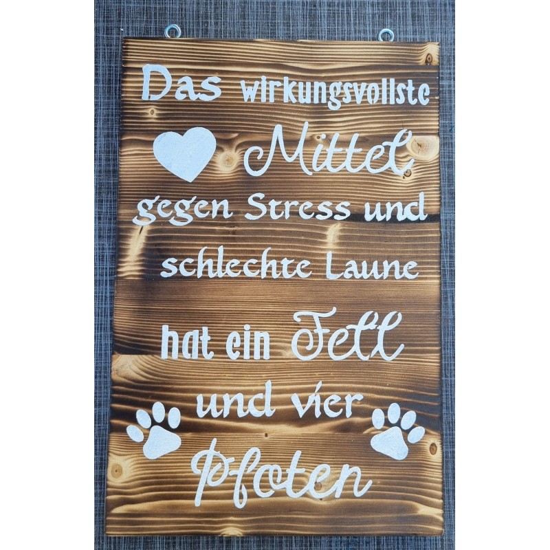 Schild geflammt  " Das wirkungsvollste Mittel..."