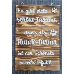 Schild geflammt  " Es gibt viele schöne Träume..."