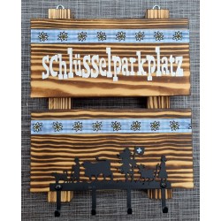 Schlüsselparkplatz geflammt  hellblau