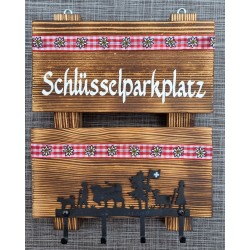 Schlüsselparkplatz geflammt  rot