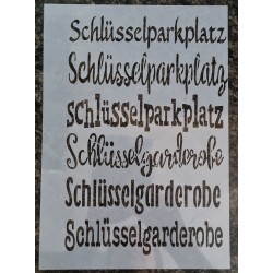 Schablone Schlüsselparkplatz/Schlüsselgarderobe