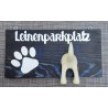Leinenparkplatz blau