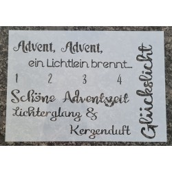 Schablone "Advent, Advent....."