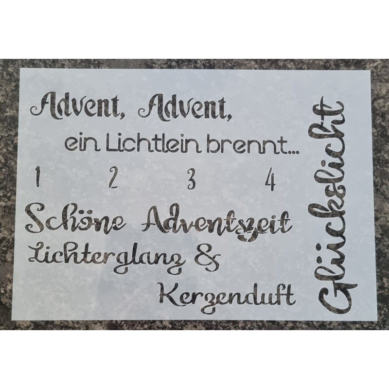 Schablone "Advent, Advent....."