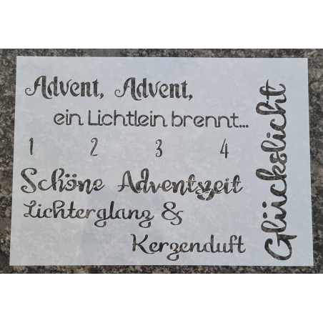 Schablone "Advent, Advent....."