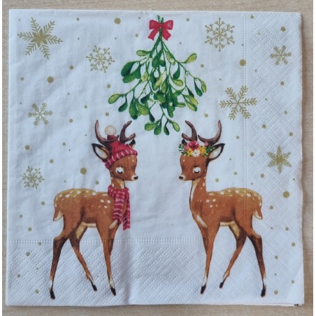 Serviette Zwei Reh