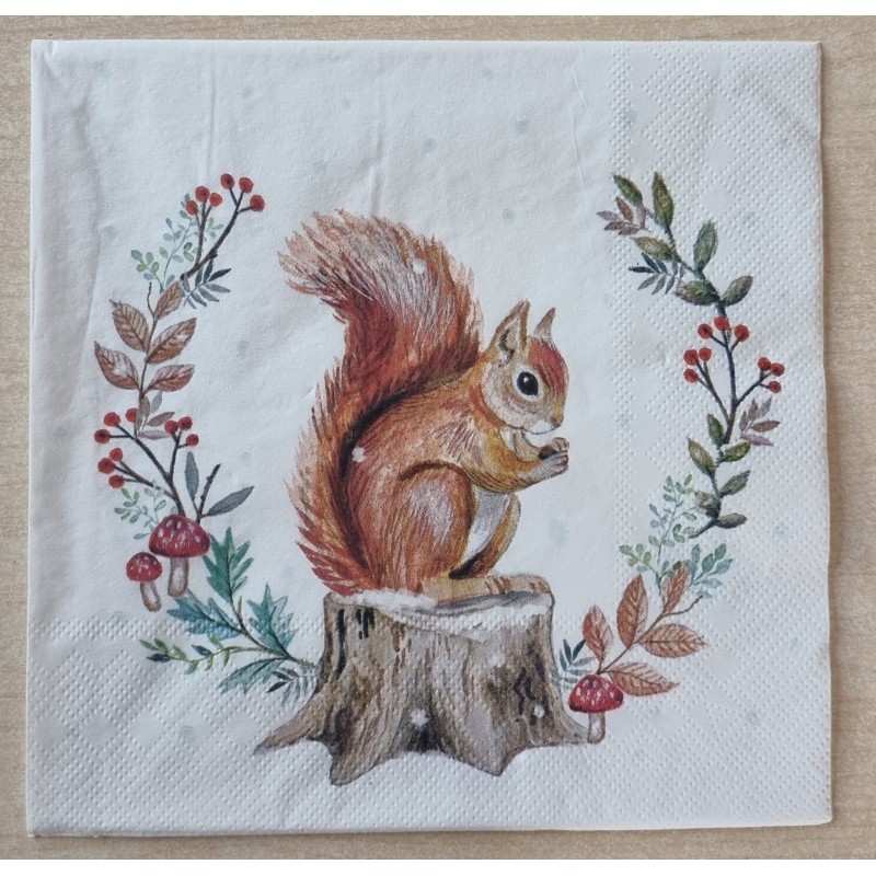 Serviette Eichhörnchen