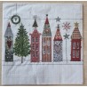 Serviette Weihnachtliche Häuser