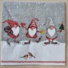 Serviette Wichtel/Schlittschuhe