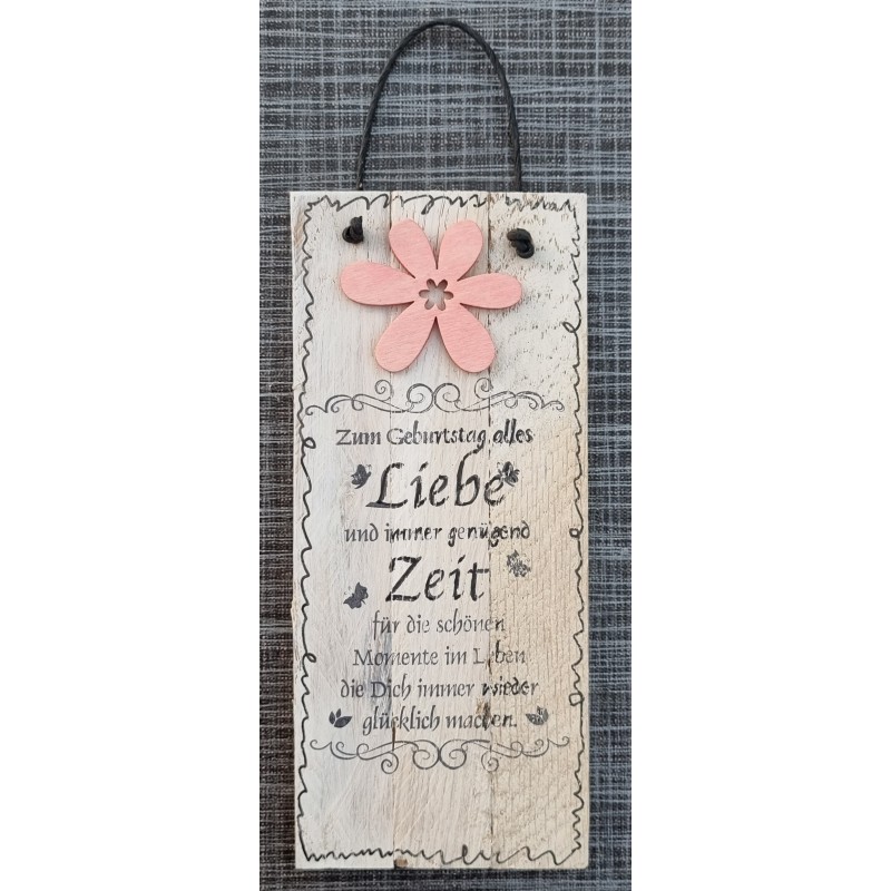 Mini Schild  " Zum Geburtstag...."