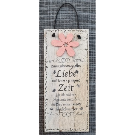 Mini Schild  " Zum Geburtstag...."