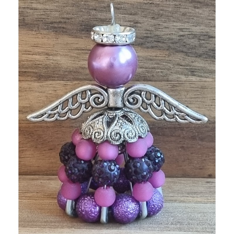 Sicherheitsnadel Engel magenta